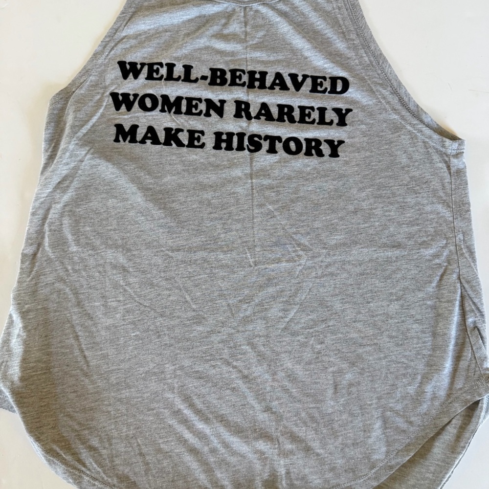 Women's Gray Racerback Tank Top